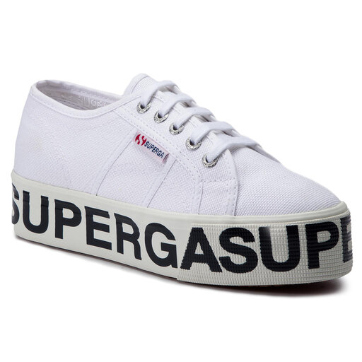 Sneakers aus Stoff Superga 2790 Cotw Outsole Lettering S00FJ80 WeiB eschuhe