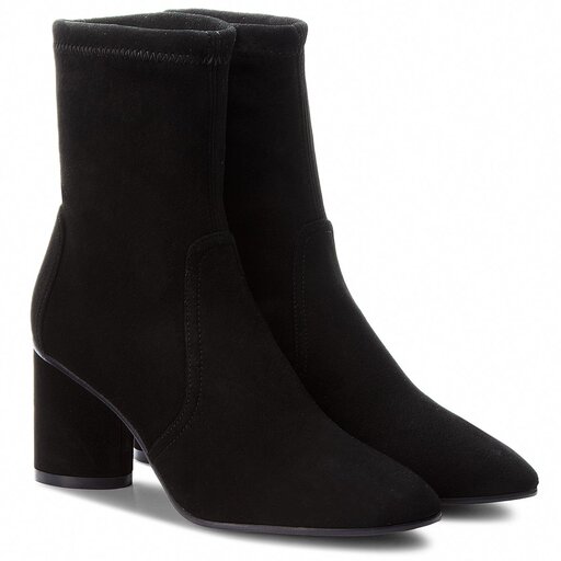 Bottines Stuart Weitzman Margot 75 YL53451 Black Suede chaussures