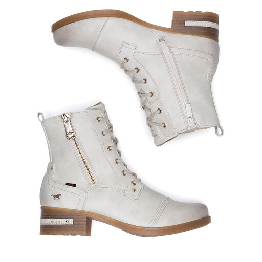 Mustang Boots Damen Mustang Stiefeletten Weiss Stiefeletten