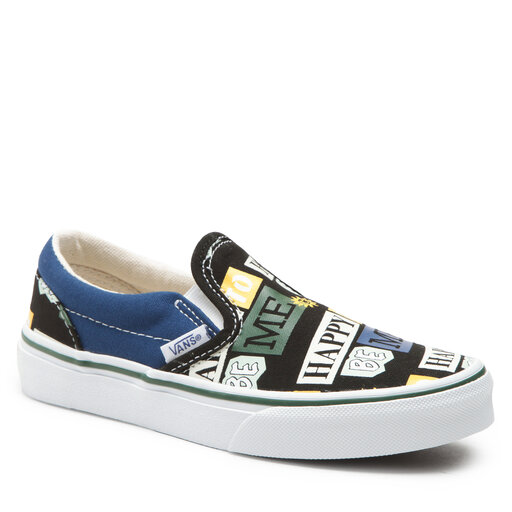 Scarpe sportive Vans Classic Slip On V VN0007Q1BMV1 Happy To Be Black Multi escarpe
