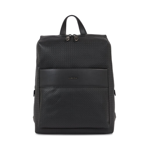 Calvin klein black leather backpack clearance