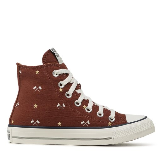 Converse daim marron sale