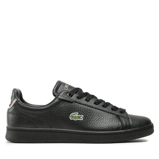 Zapatillas Lacoste Carnaby Pro Cuero Mujer Negras Blancas De