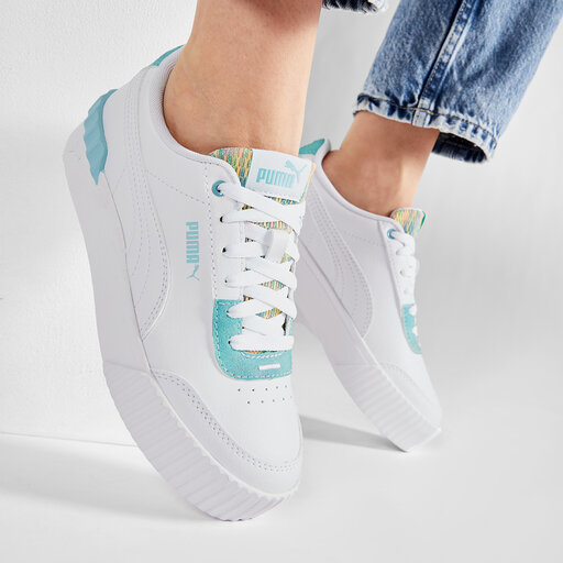 Laisvalaikio batai Puma Carina Lift Ink Splash 368881 02 Puma White/Puma  White • Www.eavalyne.lt