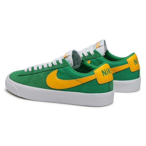 nike blazer low green yellow