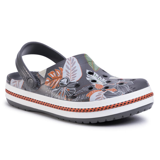Crocband botanical store print clog