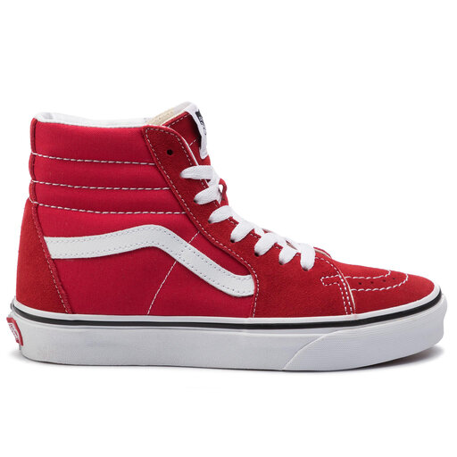 Racing red true white vans discount