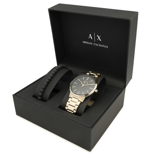Set und Armani Set AX7119 Gift Uhr Cayde Gold/Gold Exchange Armband