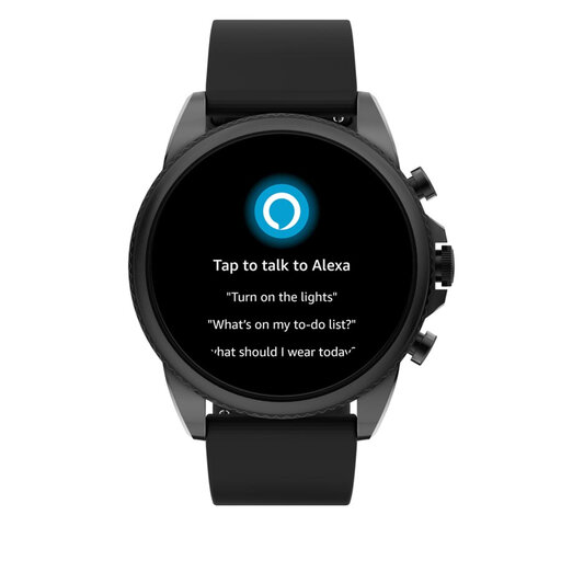 Fossil smartwatch online black silicone