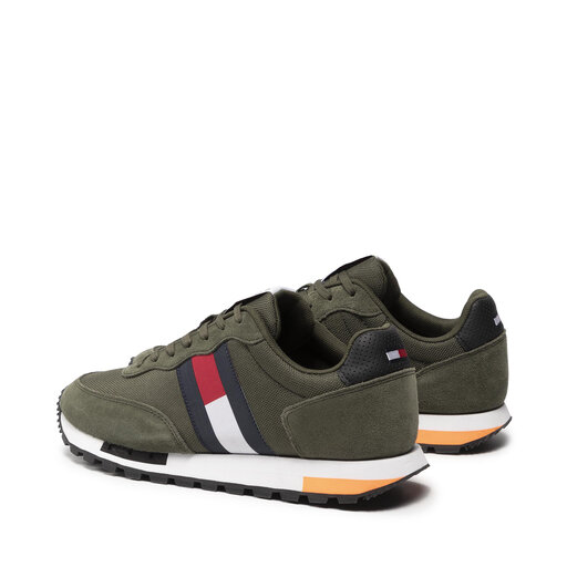 Laisvalaikio batai Tommy Jeans Retro Tjm Mix Pop Runner EM0EM00725 Dark  Olive MRZ • Www.eavalyne.lt