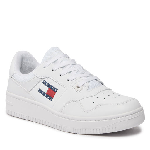 Sneakersy tommy jeans wedge sales casual sneaker en0en00543 white 100