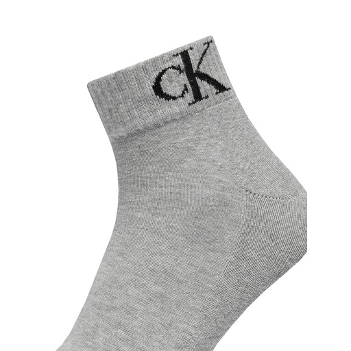 Набір 2 пар низьких чоловічих шкарпеток Calvin Klein Jeans 701228805 Сірий  | evzuttya.com.ua