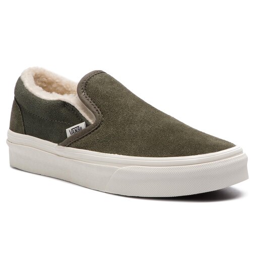 Vans suede slip on sherpa grape leaf shop