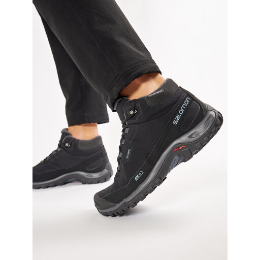 Trekkingschuhe Salomon Shelter Cs Wp 411104 27 V0 Schwarz