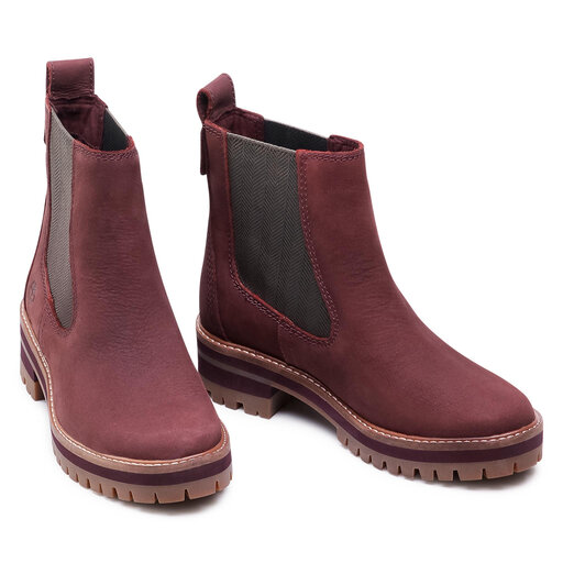 Timberland Dunkelrote Boots Damen Damen Boots Gabor Rote