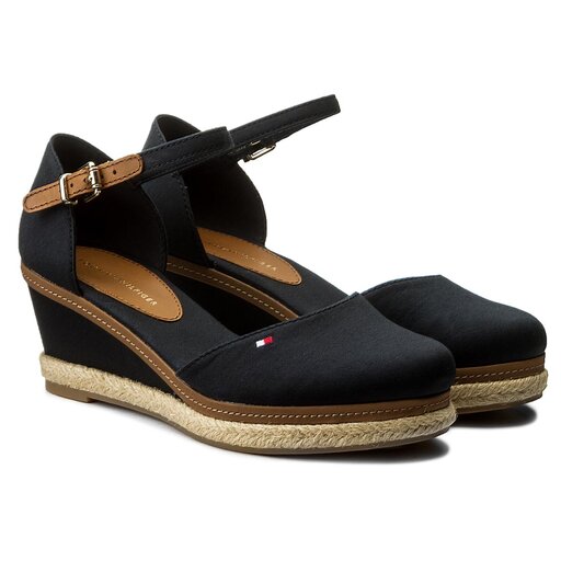 Elba Alpargatas Mujer CuÃ±a Piel Alpargatas Tommy Hilfiger Iconic