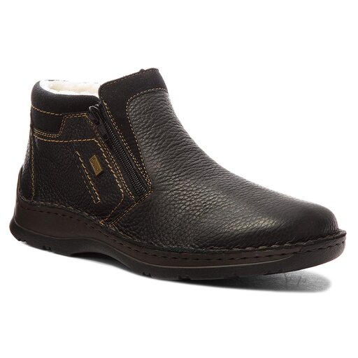 BOTINES DE HOMBRE de piel, forrado de lana, negro Rieker 33151-00 EUR
