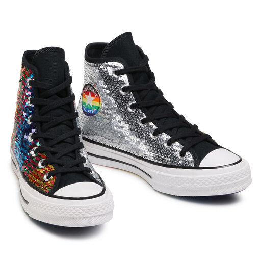Trampki Converse Chuck 70 Hi 167755C Srebrny eobuwie .pl