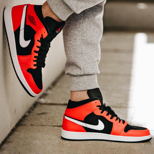 Zapatos Nike Air Jordan 1 554724 Black/Infrared • Www.zapatos.es