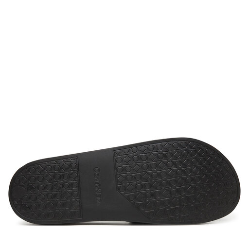 Šlepetės Calvin Klein Pool Slide Double T HM0HM01752 Juoda
