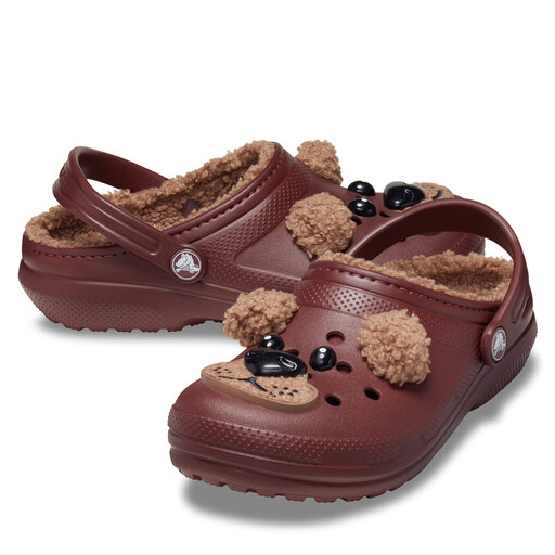 Pantoletten Crocs Classic Lined Iam Brown Bear Clog K 210399 Braun eschuhe
