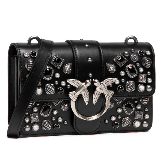 Handtasche Pinko Love Mini Icon Ethnic Studs Fl PE 21 PLTT 1P2251 Y6YS Schwarz eschuhe