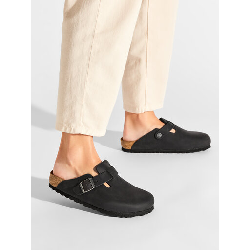 Pantoletten Birkenstock Boston Bs 0059463 Schwarz | eschuhe.de