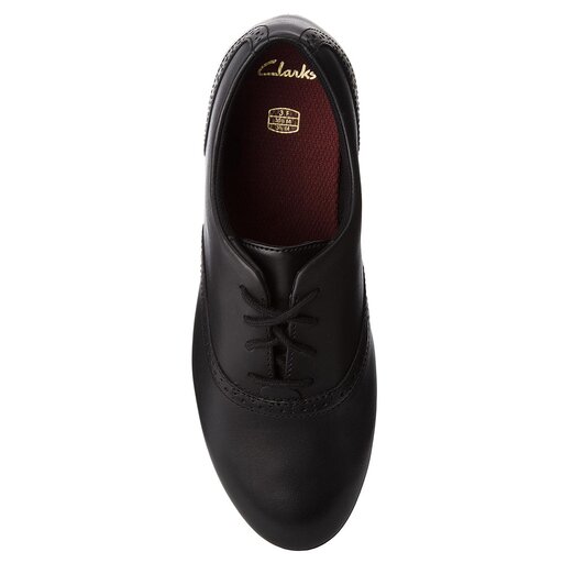Oxfordy Clarks Jules Walk 261346836 Black Leather eobuwie .pl