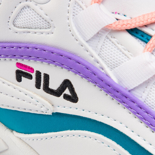 Sneakersy Fila Ray Low Wmn 1010562.03A White Very Berry Caribbean