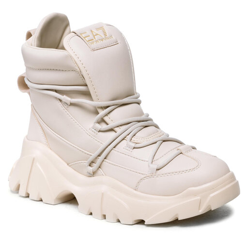 Bottines EA7 Emporio Armani X8M001 XK228 Q276 Beige chaussures