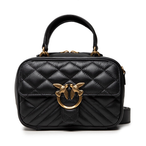 Handtasche Pinko Love Mini Square V Quilt Mix Fl AI 21 22 PLTT 1P22BR Y7FX Schwarz eschuhe