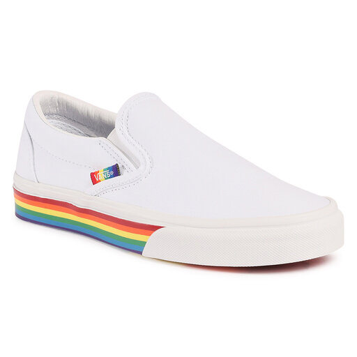 vans classic slip on rainbow