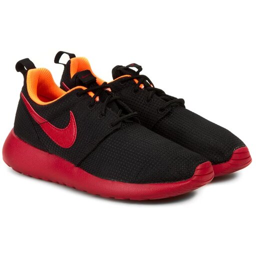 Scarpe Nike Rosherun 599728 014 Black Gym Red Hyper Crimson