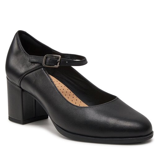 Scarpe Clarks Viola 55 Rae In Pelle Nera - Taglia 4½, Wide Fit, Eleganti E Comode - Foto 3