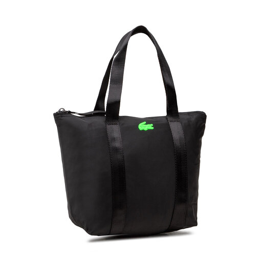 Sac main Lacoste NF3620YA Noir Vert Fluo K03 chaussures