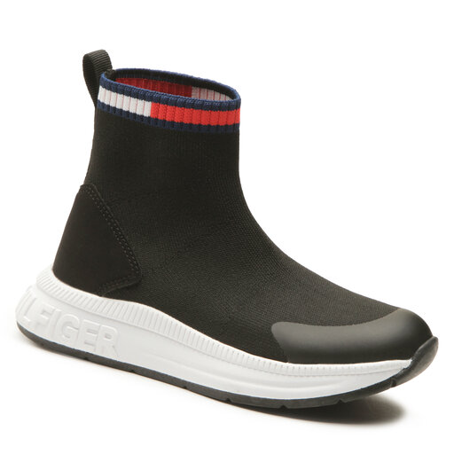 Sneakers Tommy Hilfiger Sock Sneaker T3X9 32894 0702 M Noir chaussures