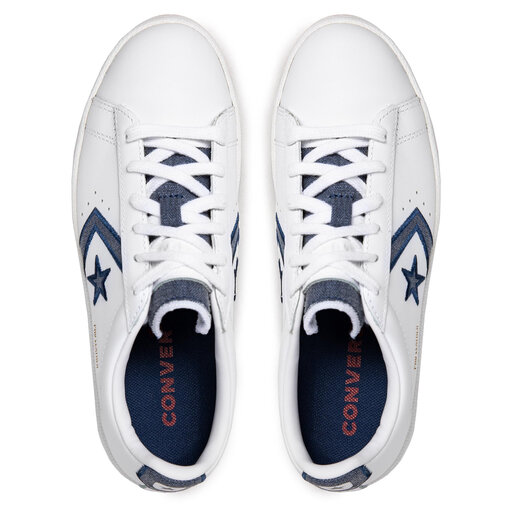 Converse pro leather deals ox white navy