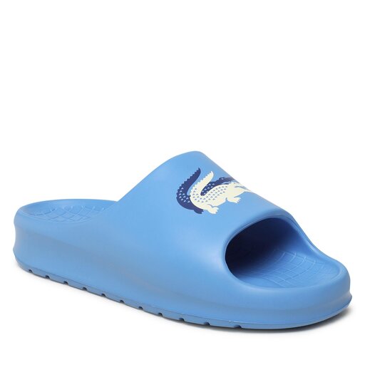 Mules sandales de bain Lacoste Croco 2.0 Evo 123 1 Cma 745CMA00052M8 Bleu chaussures