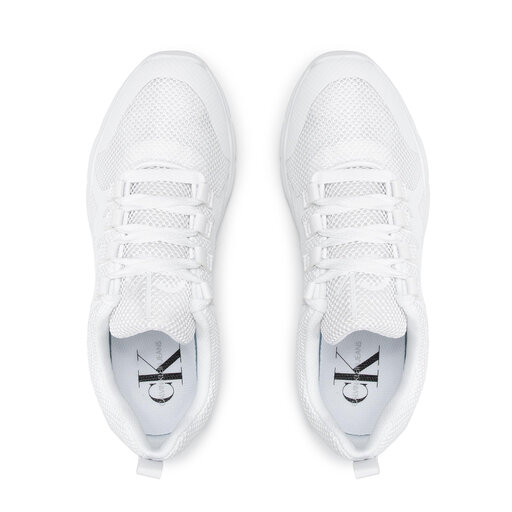 baskets runner sneaker lace up 0086 black bright white