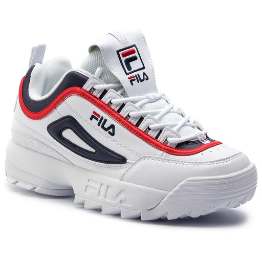 Fila disruptor blanche et rouge top