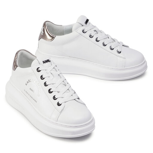 Zapatillas KARL LAGERFELD KL62538 White Lthr W Silver zapatos.es