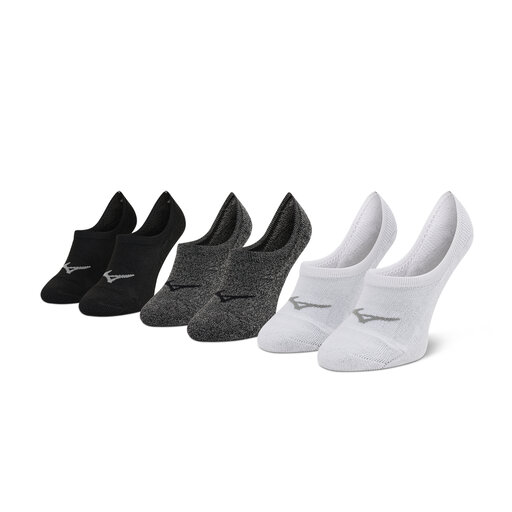 Lot de 3 paires de socquettes homme Mizuno Super Short Socks 3P J2GX005577  White/Black/Grey