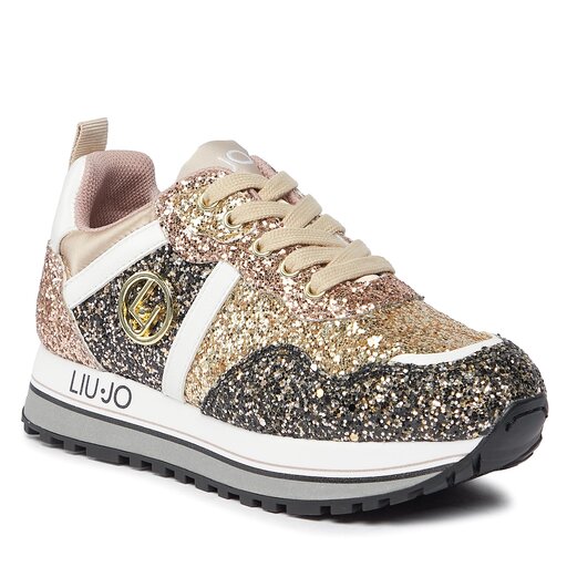 Liu Jo WeiÃƒÂŸe Glitzer Schuhe Sneakers Liu Jo Maxi Wonder Glitter