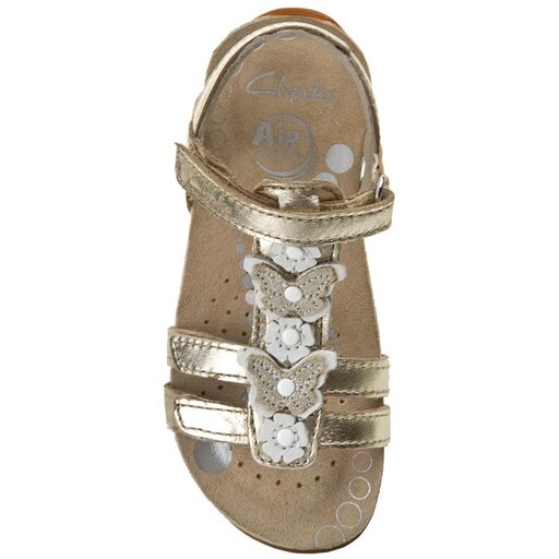 Sand le Clarks Rio Dance Inf 261058466 Metallic Leather eobuv.sk