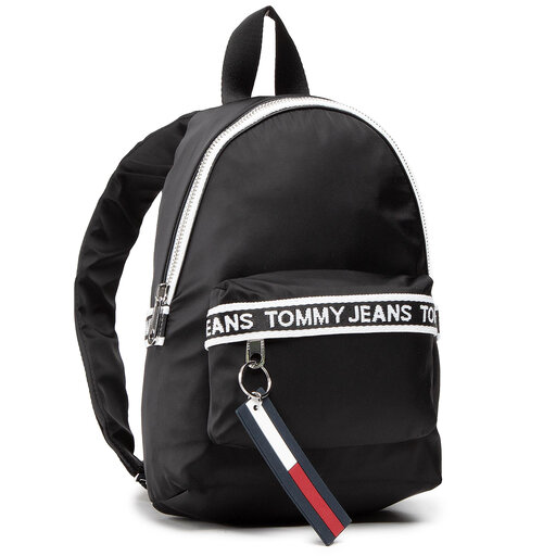 Rucksack Tommy Jeans Tjw Mini Logo Tape Backpack Nyln AW0AW09734 Schwarz eschuhe