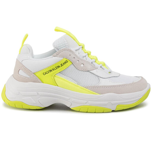 Calvin klein maya sale trainers green yellow white