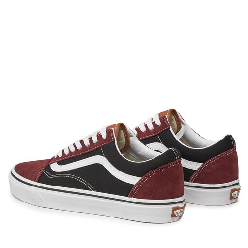 Vans old top skool black maroon