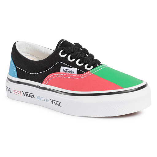 red blue vans old skool