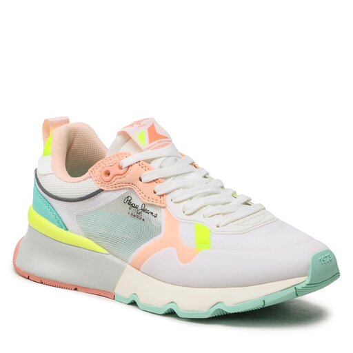 Sneakers Pepe Jeans Brit Pro Bright W PLS31457 Alb epantofi.ro