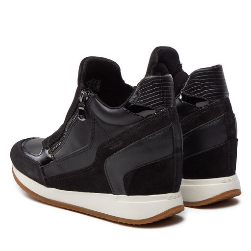 Geox nydame wedge sneaker black store